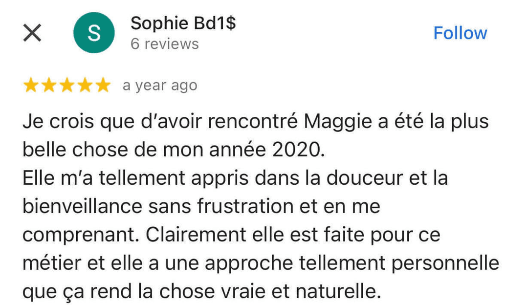 Témoignage de Sophie